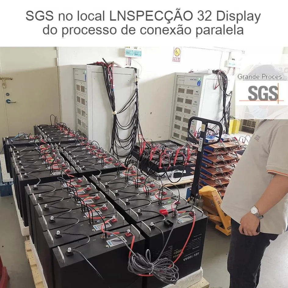 NOVO 48 280AH LIFEPO4 14KWH Battery Pack - 6000+ Cylcles 16S 51,2V 200AH 300AH RS485/LAN OF SISTEMA SOLAR SOLAR