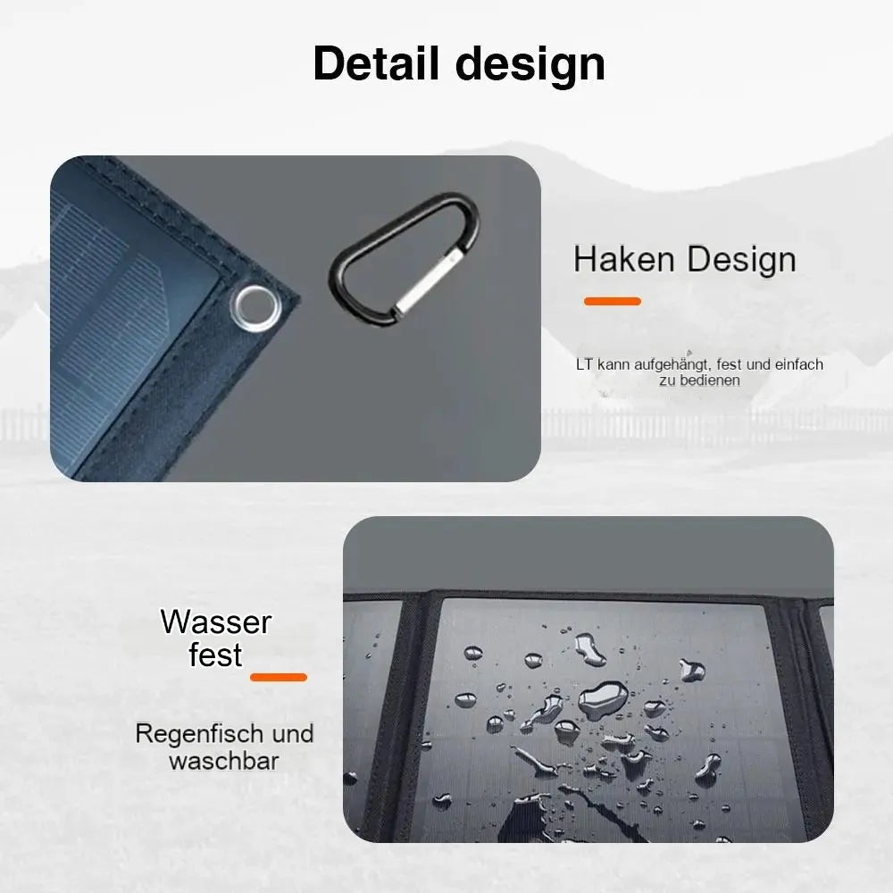 Outdoor Camping Solar Panel 12V 40W 21W faltbare tragbare USB Solar Ladegerät Power Bank DC 18V für Touristen -Wohnmobilboote