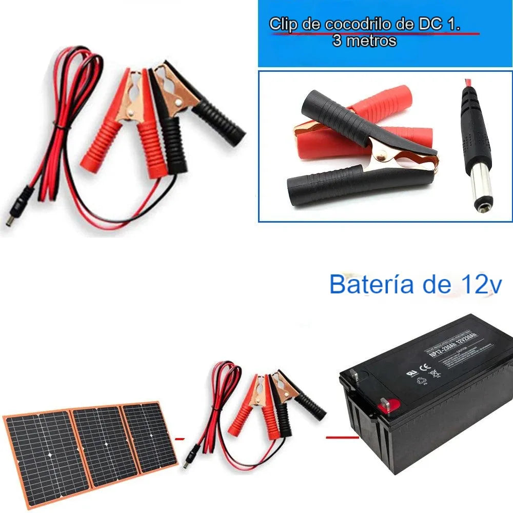 Panel solar plegable de 100W 80W 60W 40W, Bloqueo del dispositivo de protección nocturna de carga de carga inversa para evitar la descarga de la batería.