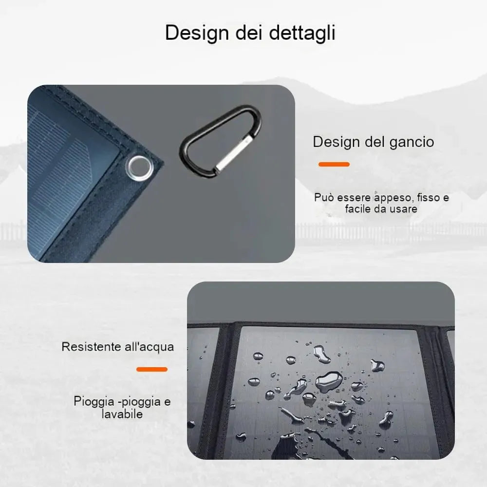 Pannello solare da campeggio all'aperto 12V 40W 21W Portable Portable USB Caricatore solare USB Power Bank DC 18V per barche per camicia turistica