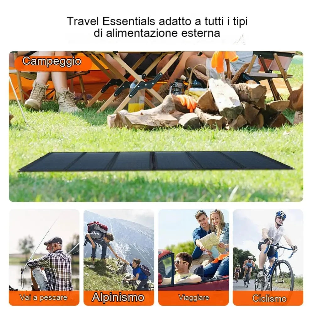 Pannello solare da campeggio all'aperto 12V 40W 21W Portable Portable USB Caricatore solare USB Power Bank DC 18V per barche per camicia turistica