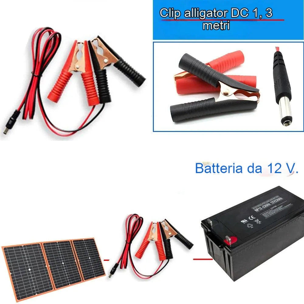 Pannello solare pieghevole da 100W 80W 60W 40W, dispositivo di protezione della ricarica notturna Blocchi flusso di corrente inversa per evitare lo scarico della batteria.