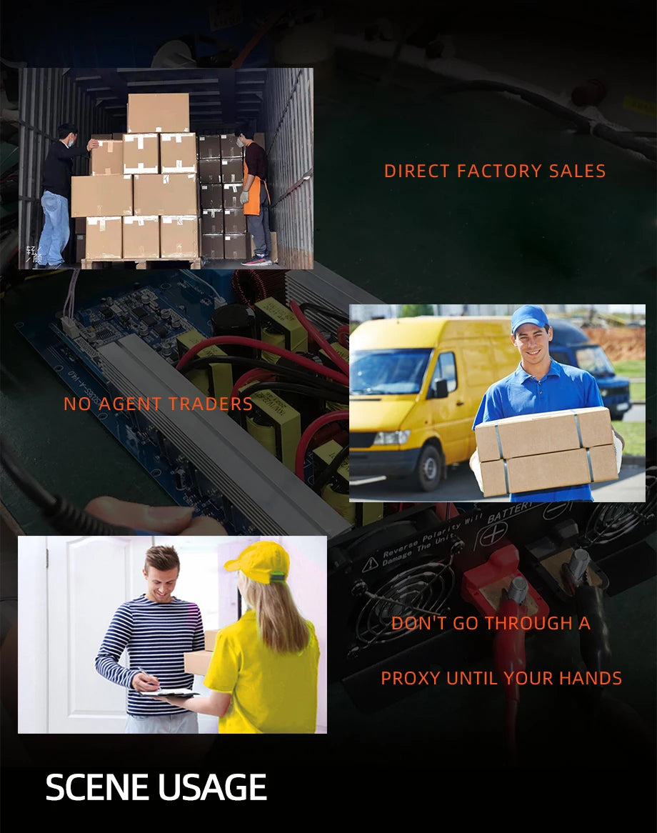 FCHAO 2400W Solar Panel Inverter, Nine types of protection ensure a safe and comfortable experience.