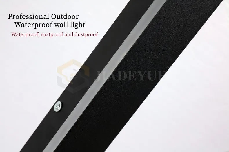 Waterproof LED long wall light, Durable waterproof outdoor wall light, resistant to rust and dust for reliable performance.