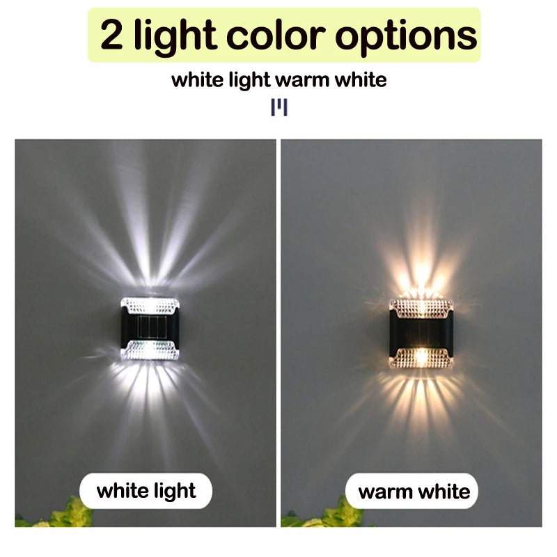 Led Solar Sunlight, Choose from two light color options: soft white or warm white for a cozy ambiance.