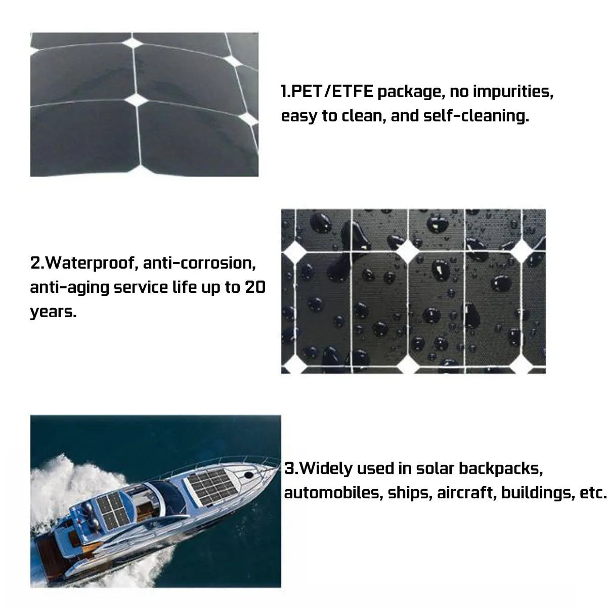 1000W Inverter  Solar Panel, Waterproof, durable package with self-cleaning properties for long-lasting use.