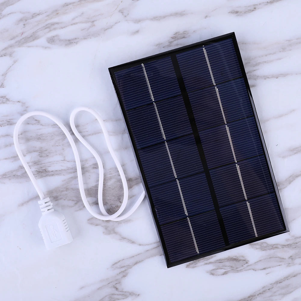 1pc USB Solar Panel, Portable USB solar panel for charging small devices like batteries and phones.