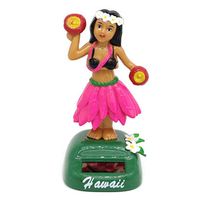 Solar Dancing Hawaii Girl Hulas Shaking Head Toy -  Solar Powered Auto Interior Decompression Dashboard Ornament Car Accessories