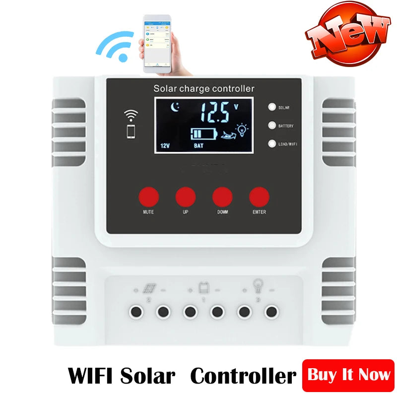 24h shipping 10A 20A 30A Solar Charge Controller, 24h shipping for solar charge controllers compatible with various battery types.