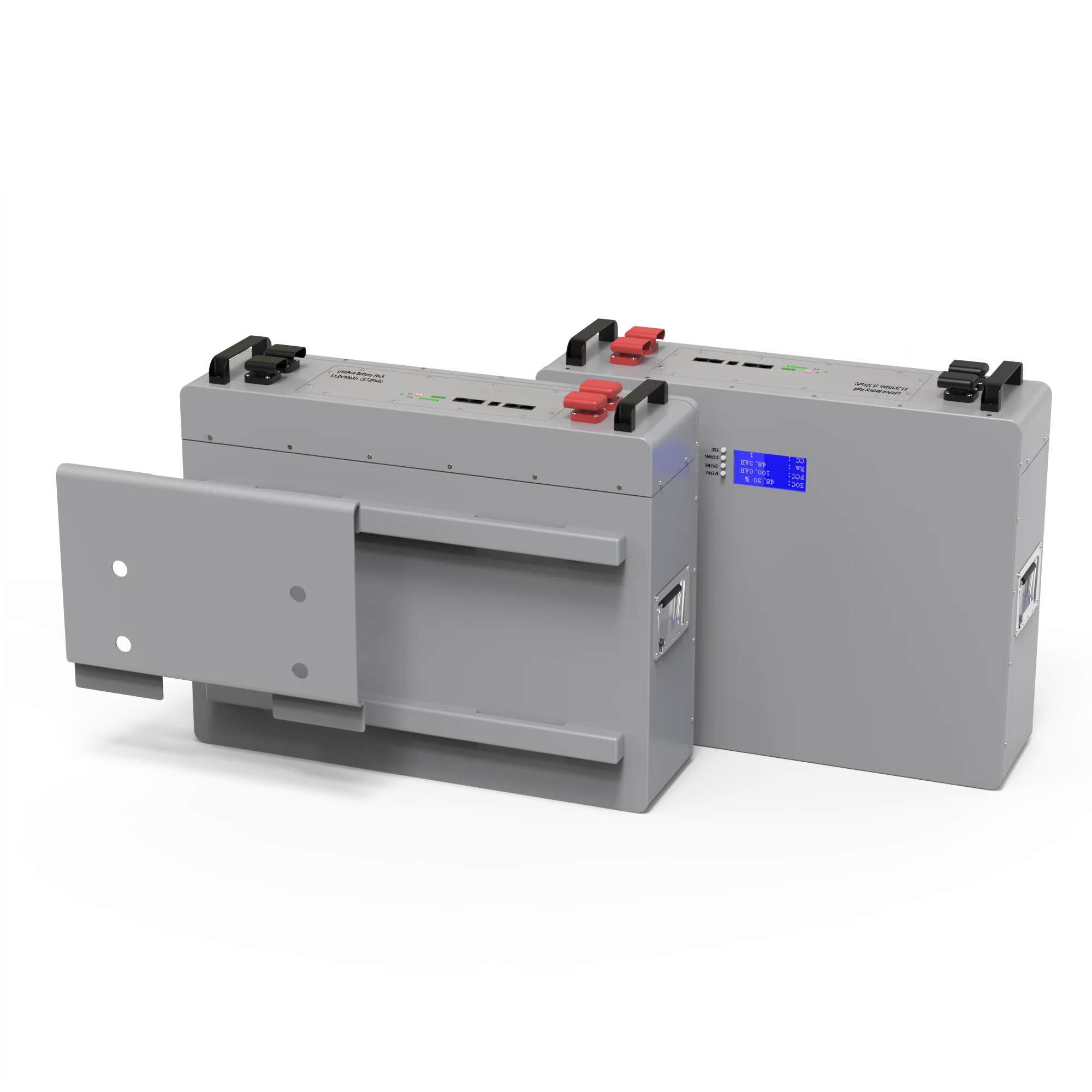 Powerwall LiFePO4 48V 100AH 5KW Battery, Renewable energy-powered batteries with built-in high-quality cells, long lifespan, and 10-year warranty.