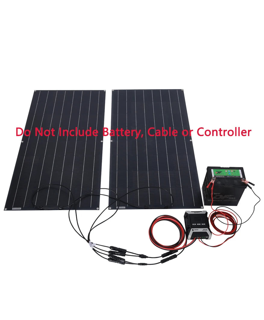 Comprehensive kit includes battery, controller, and solar panel to power your off-grid devices.