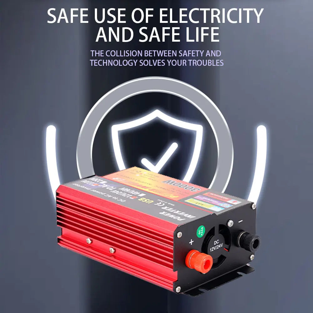 3000W Peak Solar Inverter, Convert DC power to safe AC power with our solar inverter.