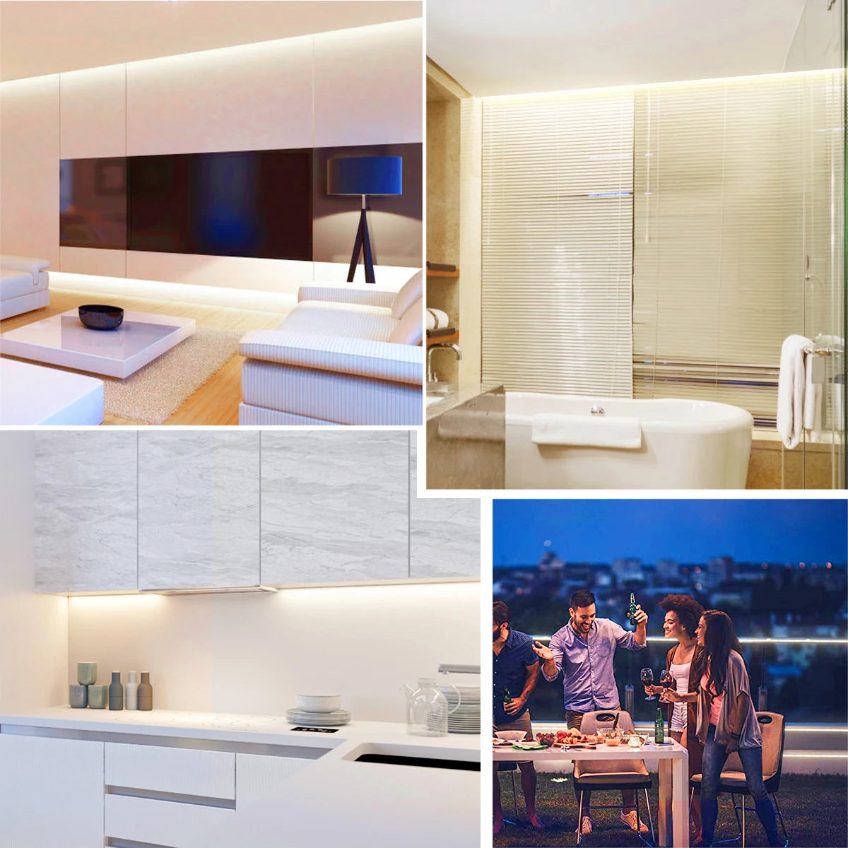 PAUTIX COB LED Strip Light, waterproof, smart device with high density LEDs, dimmable, and warm nature cool white.