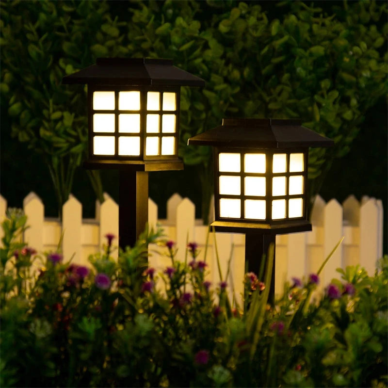 LED Solar Pathway Light, Automatic night lighting provides 8-10 hours of illumination.