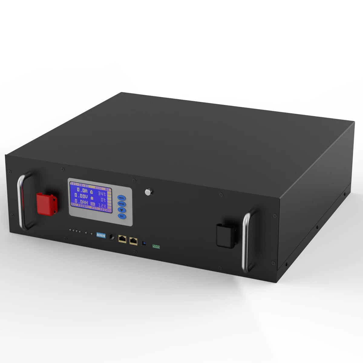 BMS battery compartments use parallel communication with RS485 bus, compatible with devices and PCs via RS232.
