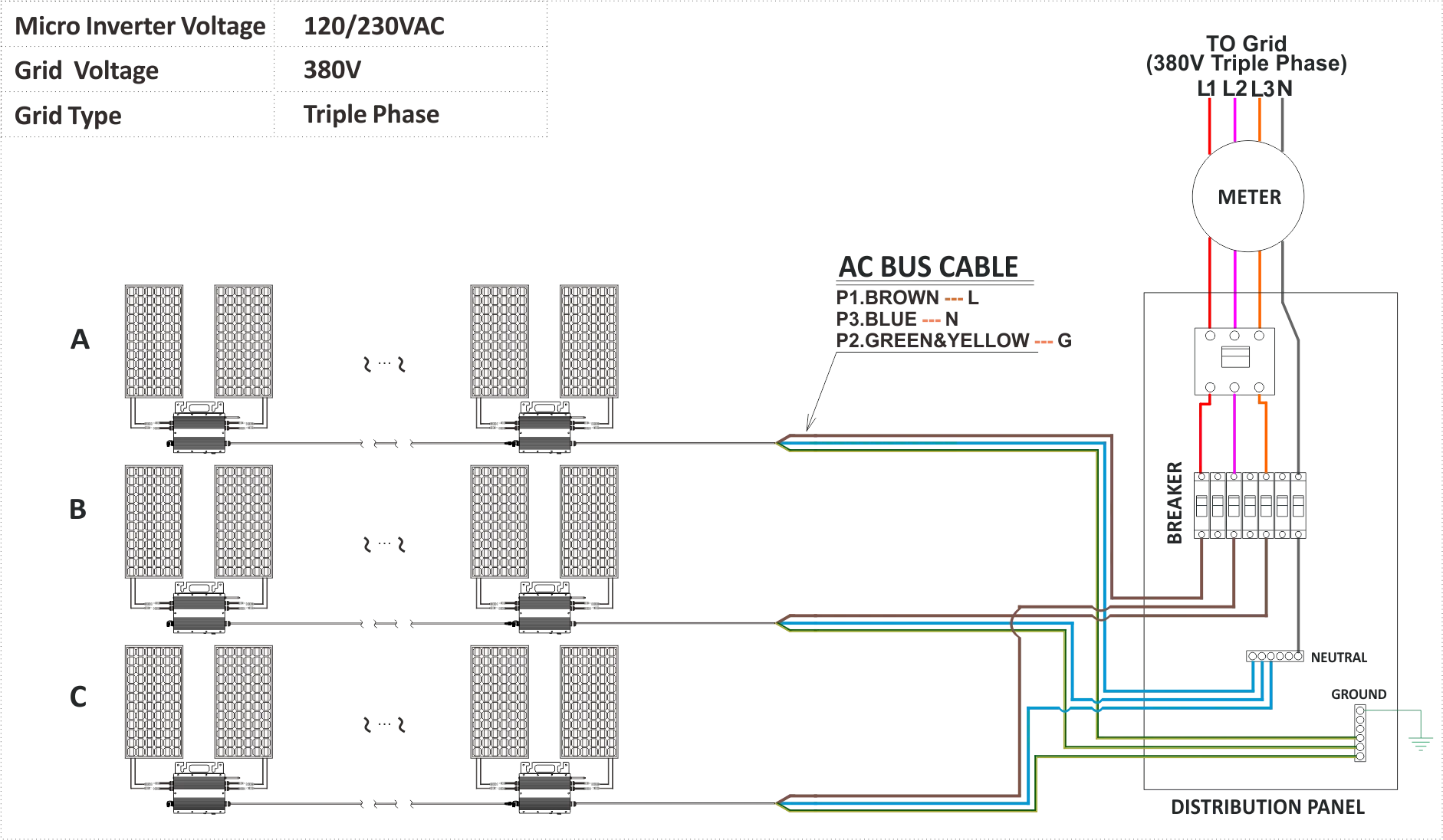 800W Grid Tie Micro Inverter, 