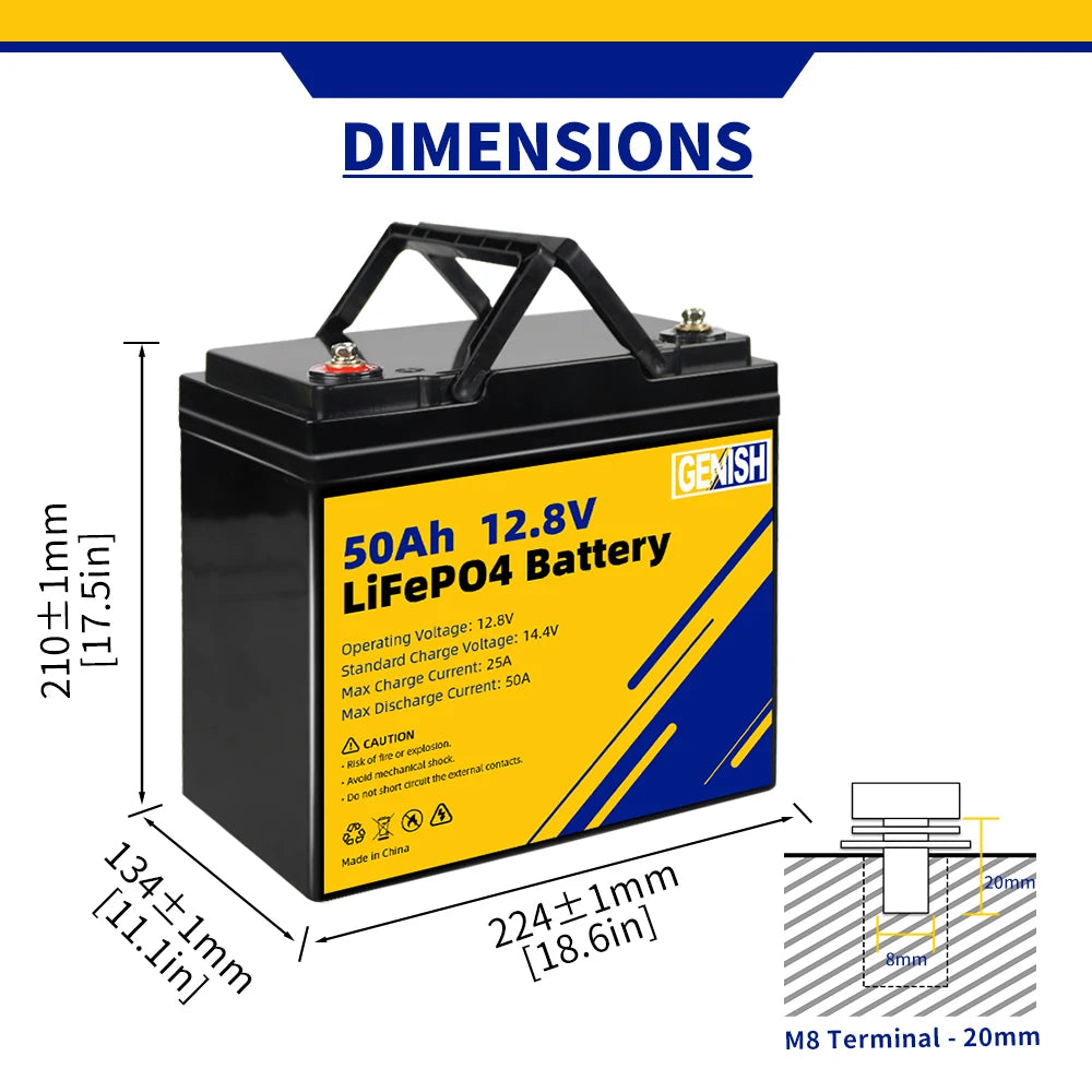12V 200AH 50AH 100AH 24