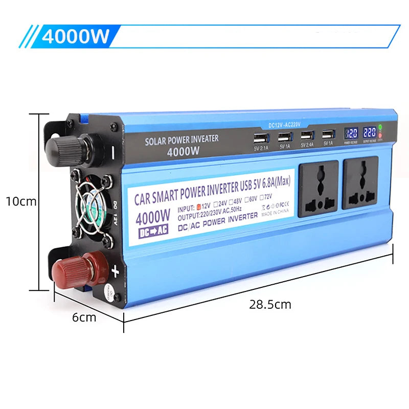 Modified Sine Wave Inverter Converter for Solar Panel and Car Systems.