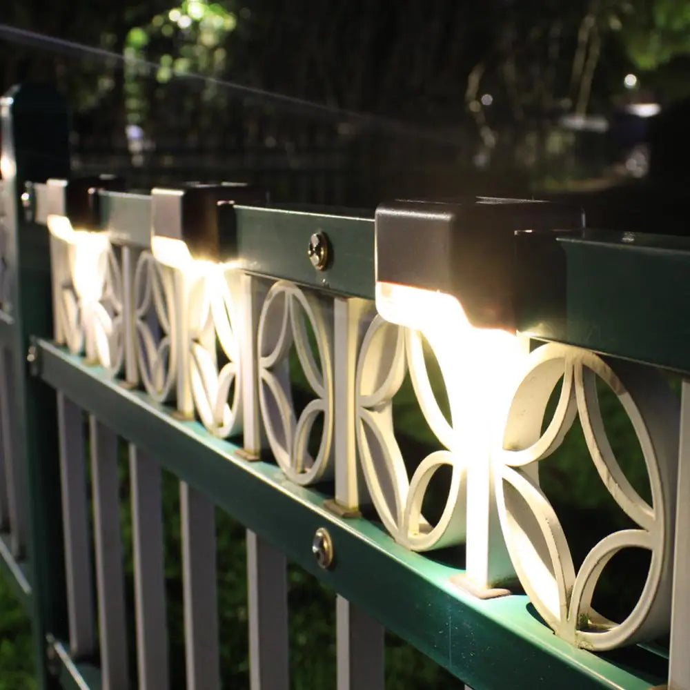 LED Solar Lamp Path Stair Outdoor Garden Light, Amorphous silicon solar panel with high conversion rate, saving electricity and eliminating bills.