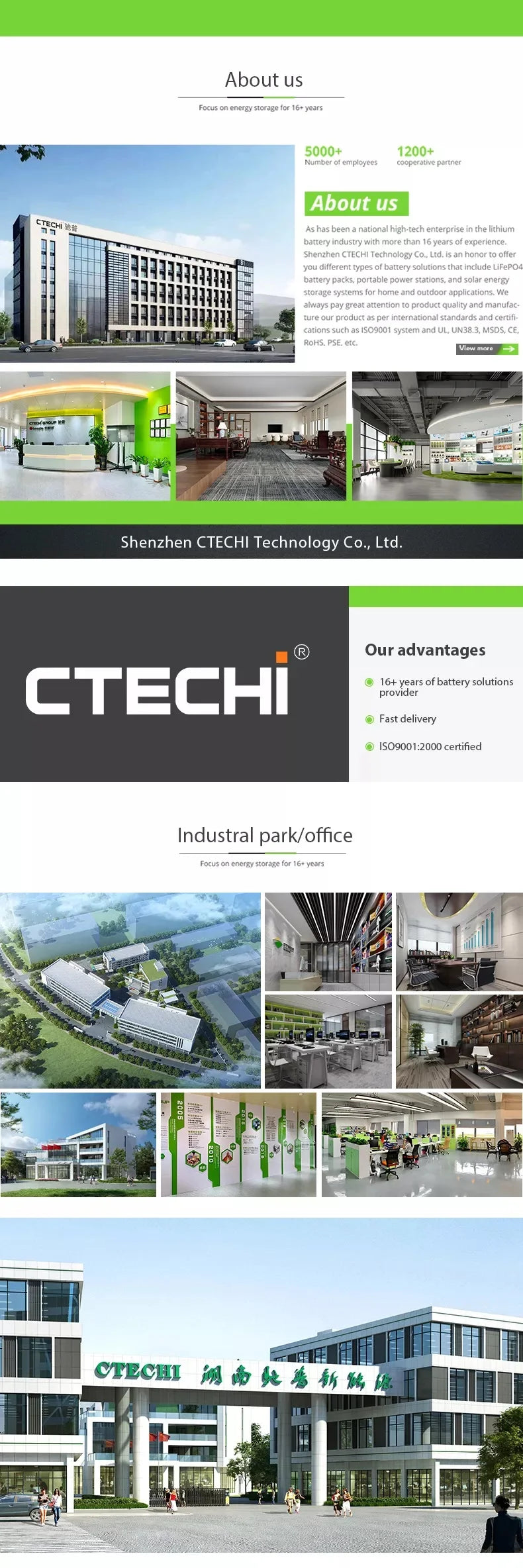 Shenzhen CTECHI Technology Co., Ltd.: National high-tech enterprise specializing in lithium battery industry with energy storage solutions.