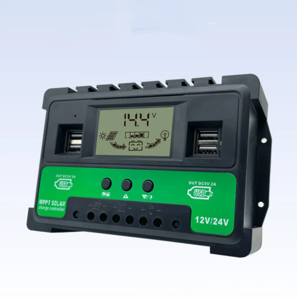 30A 40A 50A MPPT Solar Charge Controller, Lithium battery MPPT solar charger supports 12V/24V solar panels, auto-switches, and has USB output.