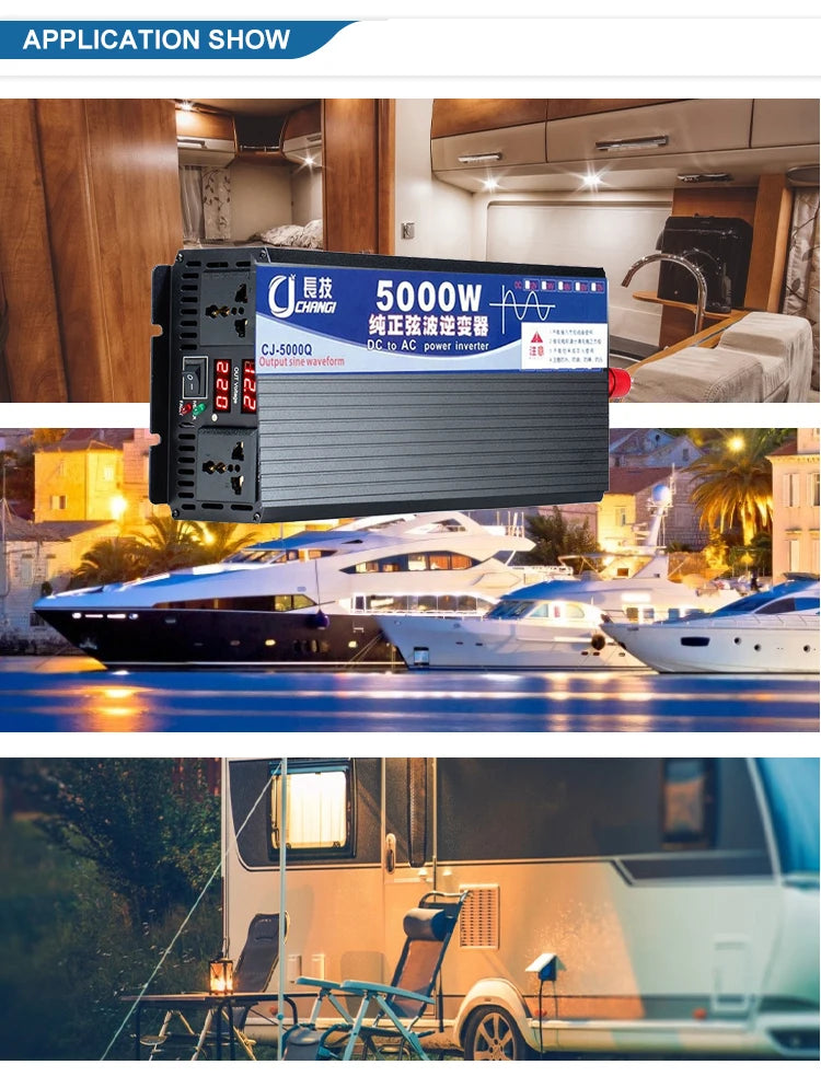 Inverter, Pure sine wave converter for DC-AC conversion in solar power systems.