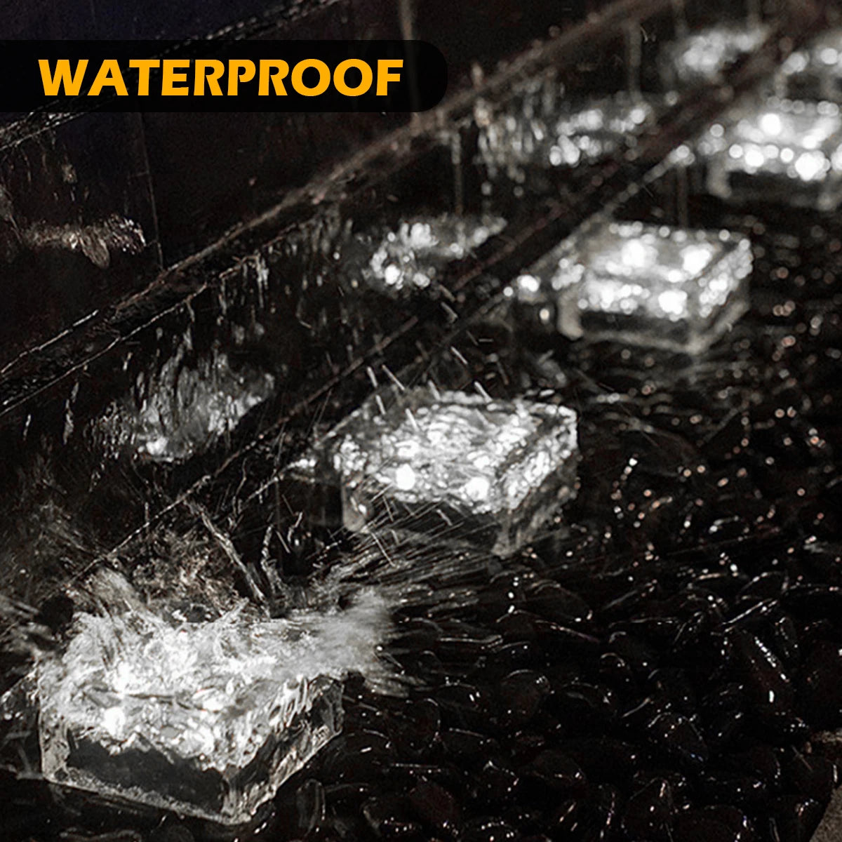 4pcs Solar LED Light, Place the solar lights in direct sunlight for optimal charging.