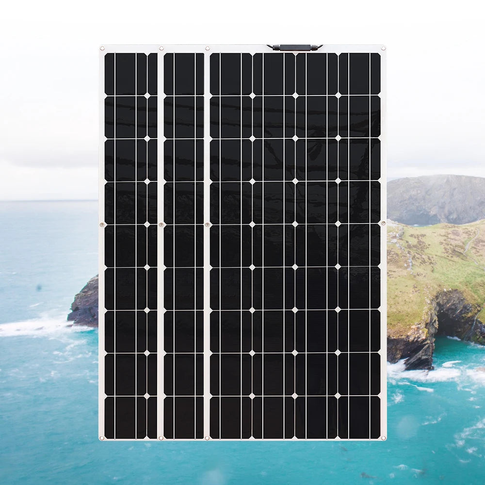 Flexible solar panel, Warning: Keep away from corrosive substances to ensure product longevity and safety.