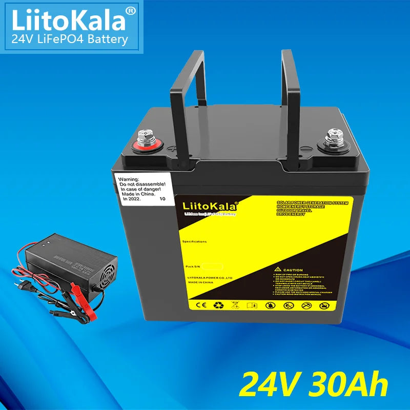 LiitoKala 24V 30Ah 40Ah lifepo4 battery, Qingdao Kaida Power's LiitoKala battery, manufactured in 2022, not designed to be disassembled.