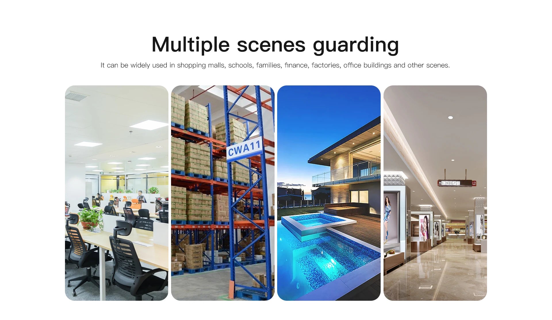 PEGATAH TI-D1W5 8MP Wireless Solar Camera, Versatile camera for indoor use in various settings, such as shopping centers, schools, offices, and homes.