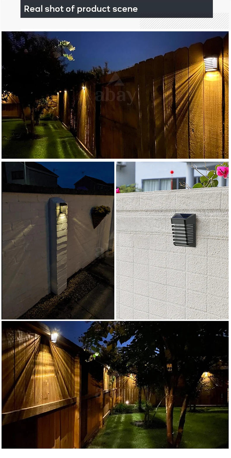 Solar LED Light, Real-life photo of outdoor solar light decor in use.