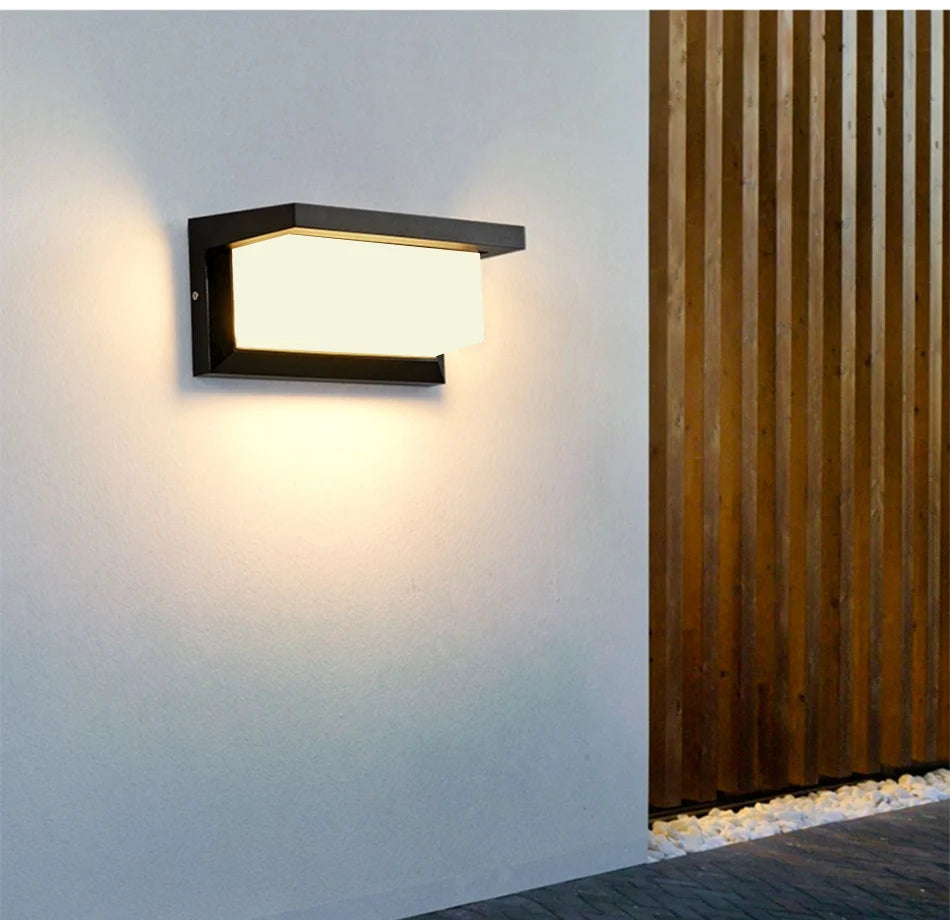 Contemporary LED wall lamp with aluminum alloy diffuser, 1-year warranty, and RoHS/CCC certifications.