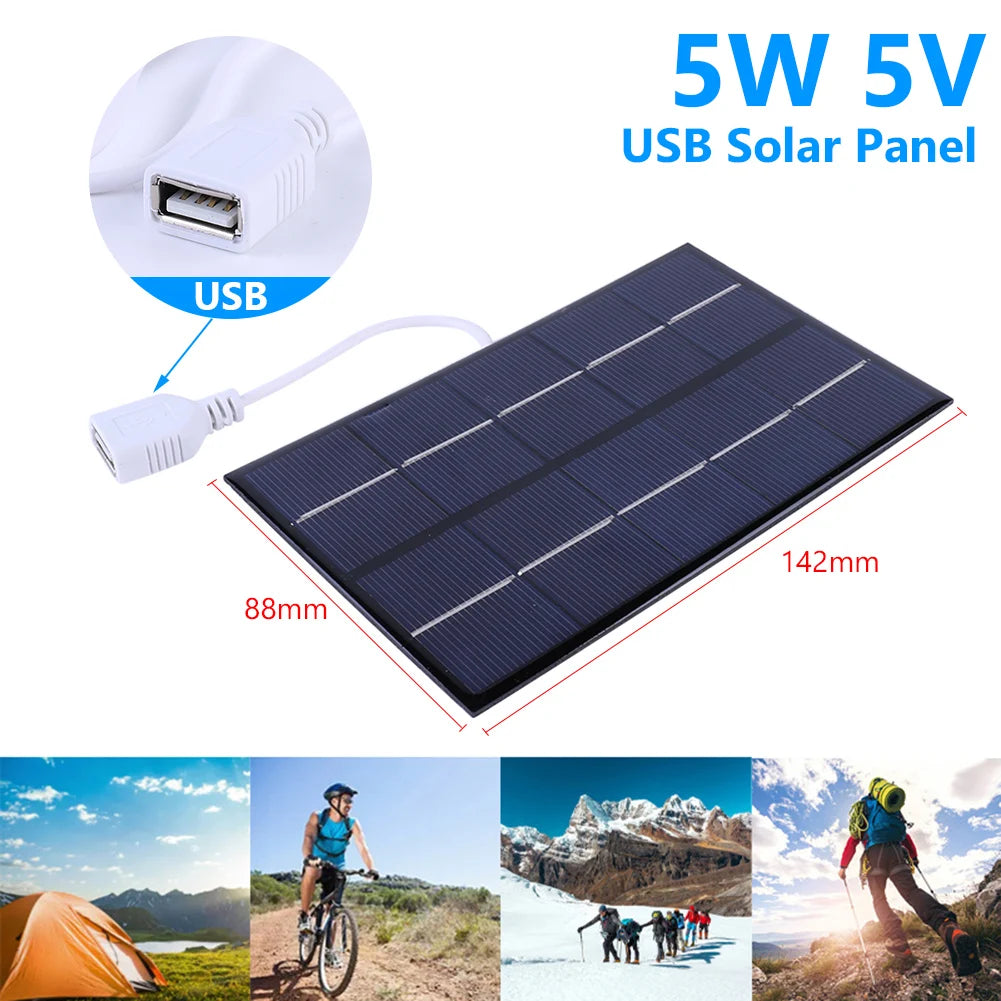 1pc USB Solar Panel, Measurement tolerance: +/- 1-2cm (due to manual measurement).