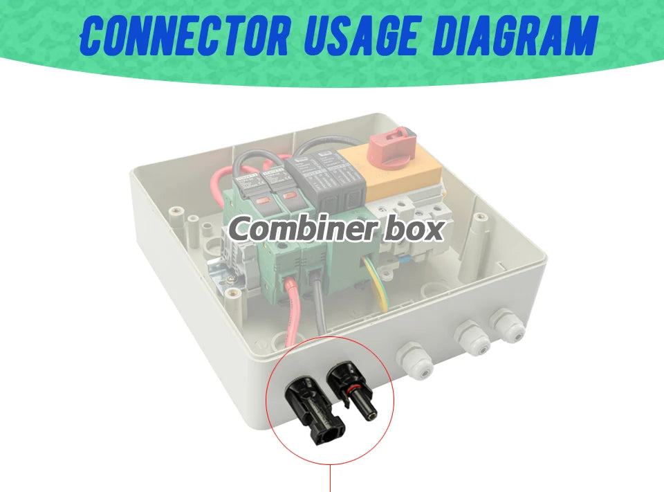 10/20/40/100PCS Solar PV Connectors, USACE-Compliant Solar Connector for Combiner Boxes