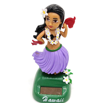 Solar Dancing Hawaii Girl Hulas Shaking Head Toy -  Solar Powered Auto Interior Decompression Dashboard Ornament Car Accessories