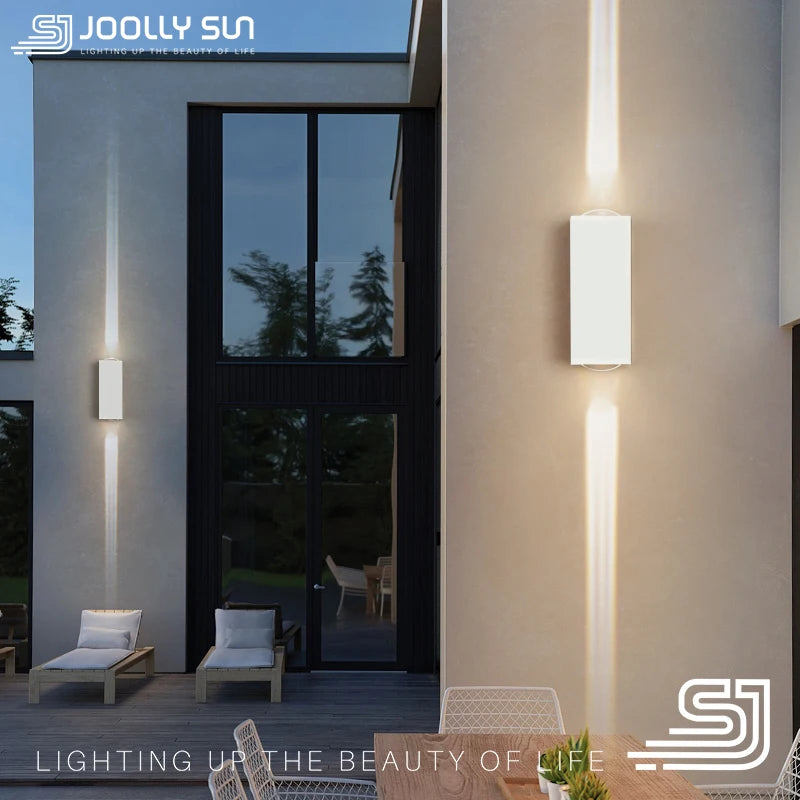 JoollySun Wall Sconces Outdoor Wall Light, Elegant LED wall sconces for outdoor spaces with waterproof design and beautiful porch lighting.