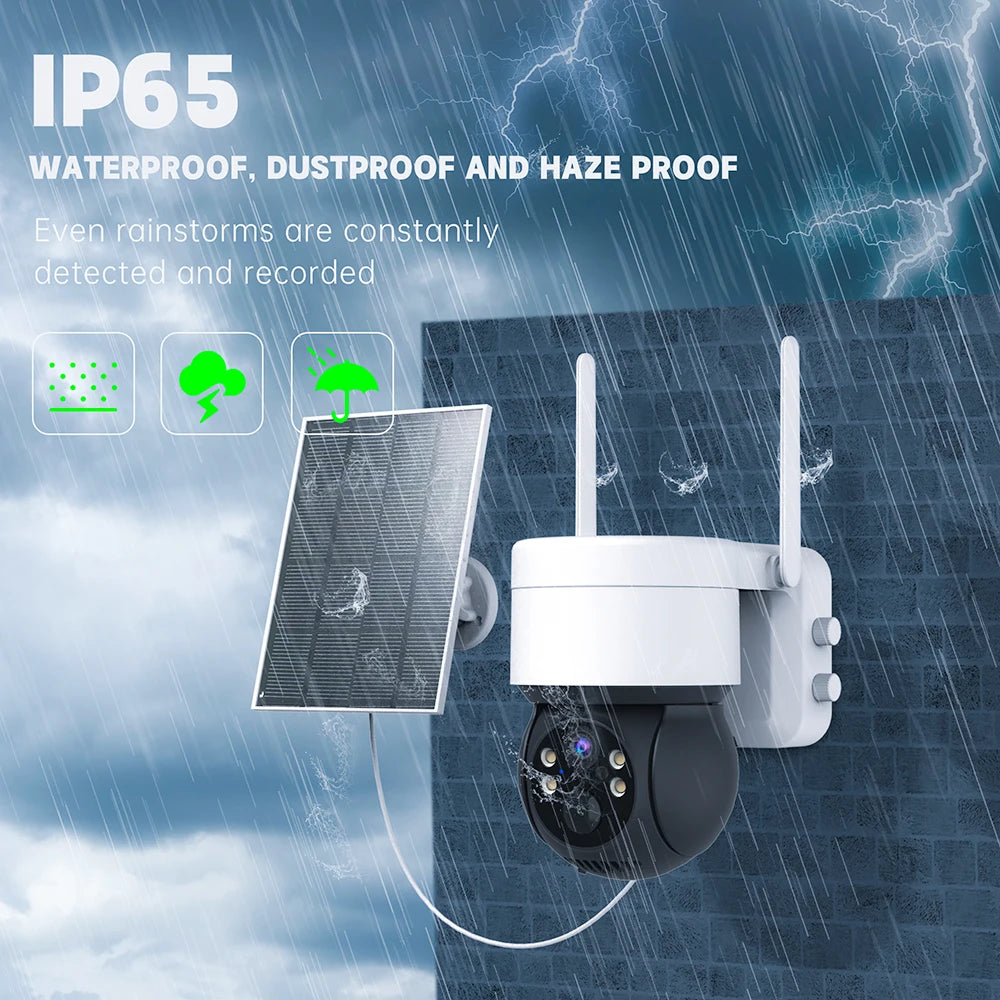 CHAMOUS 2.5K 4MP WiFi Wireless Outdoor IP Camera, Waterproof, dustproof, and haze-proof camera captures high-quality video in harsh weather conditions.