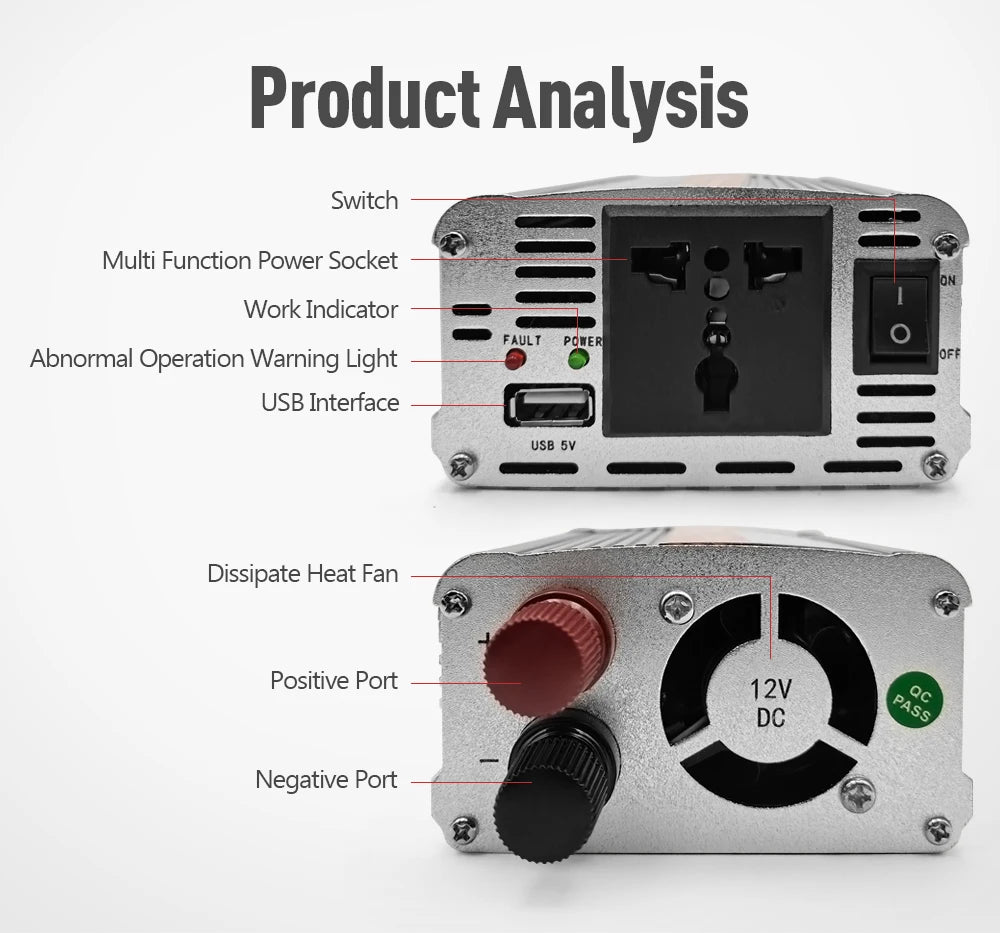 Car Power Inverter 12V 220