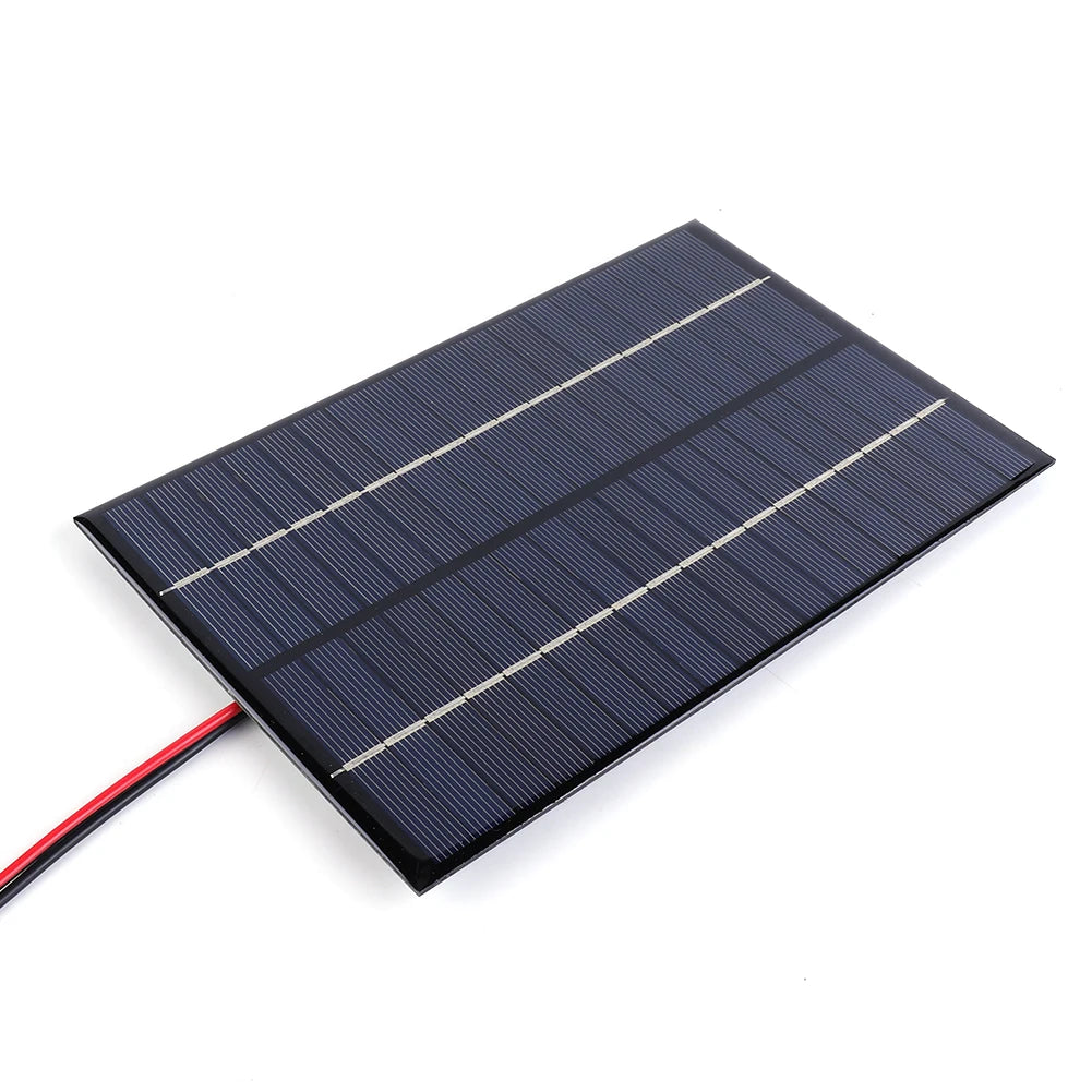 Waterproof Solar Panel, 200x130mm solar panel with 5 panels, 8W power, and 19.2V open circuit voltage.