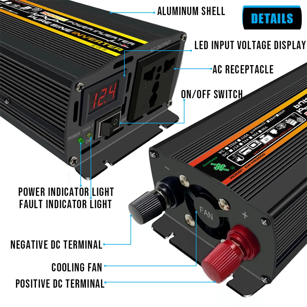 3000W/4000W Pure Sine Wave Inverter, Pure Sine Wave Inverter Car Power