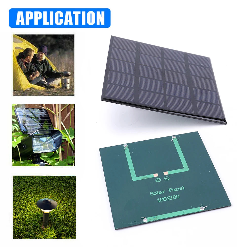 3W 5V Solar Panel, Mini solar panel charger for 3.7V rechargeable batteries, ideal for DIY solar power generation applications.