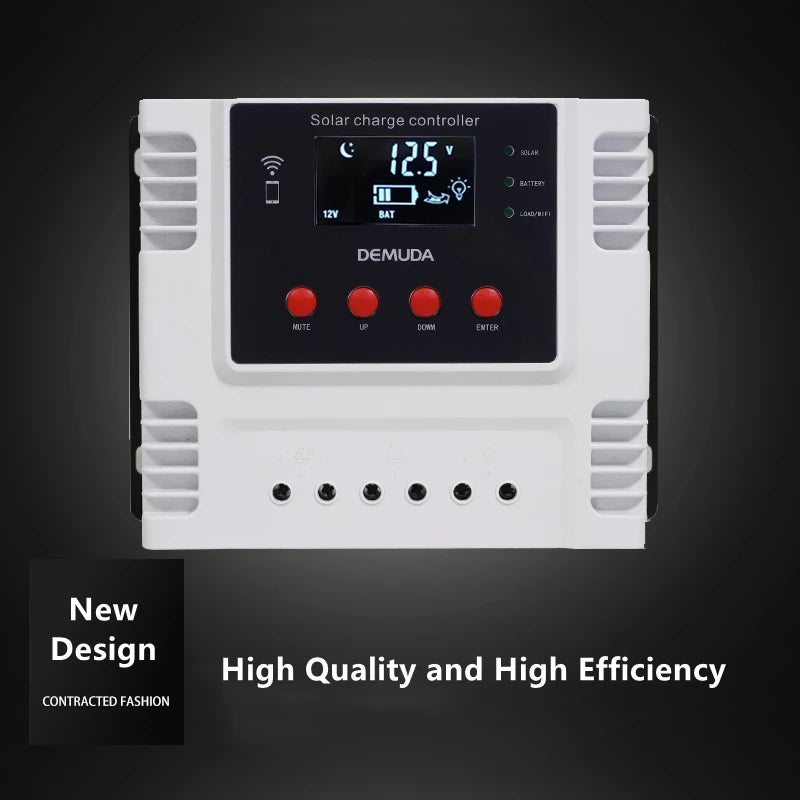 WiFi APP Control Solar Charge Controller, Solar charge controller for LiFePO4, lead-acid, and lithium batteries with high-quality and efficient design.