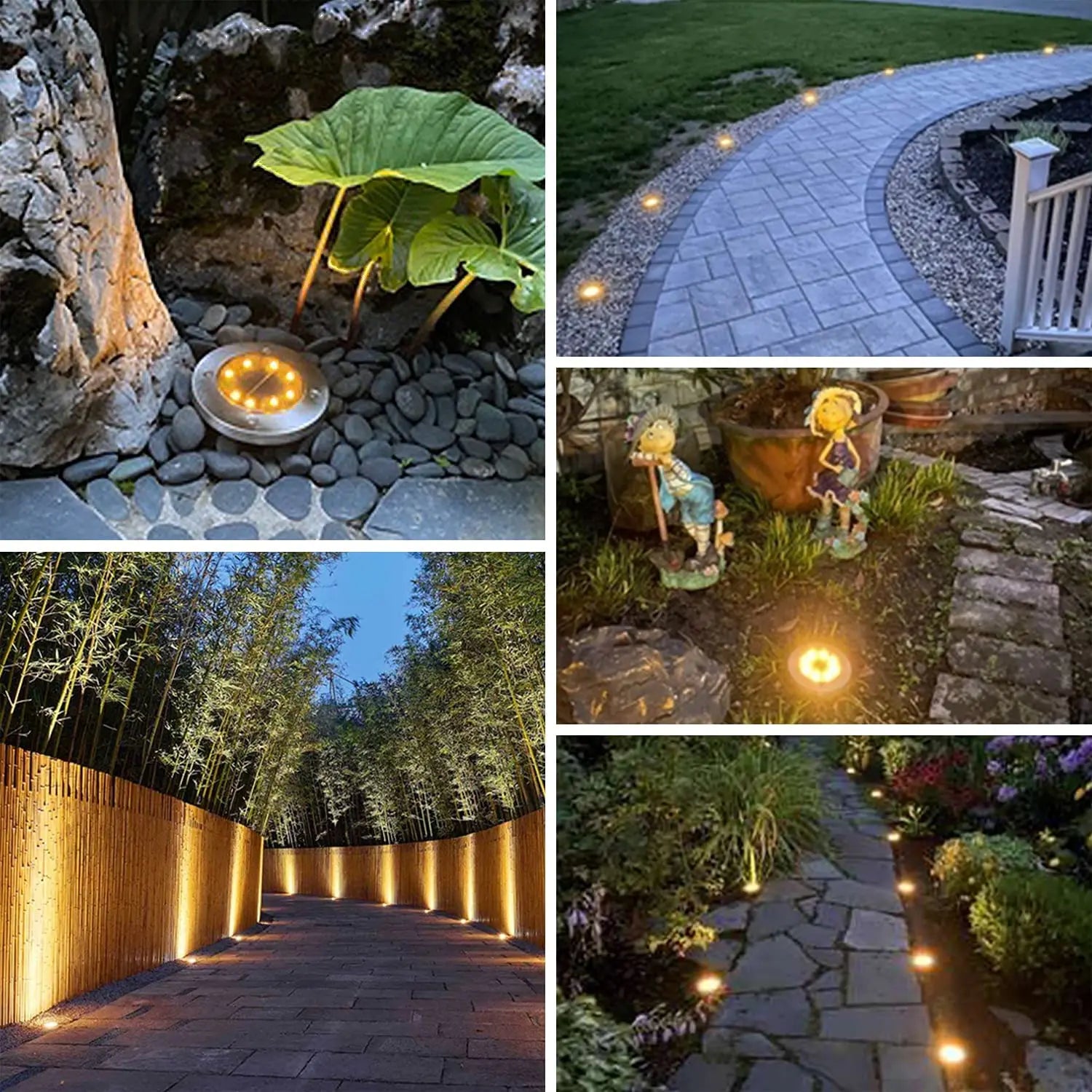 Upgraded 8/16 LED Solar lawn Light, Waterproof solar-powered lights for outdoor landscaping and pathway lighting.