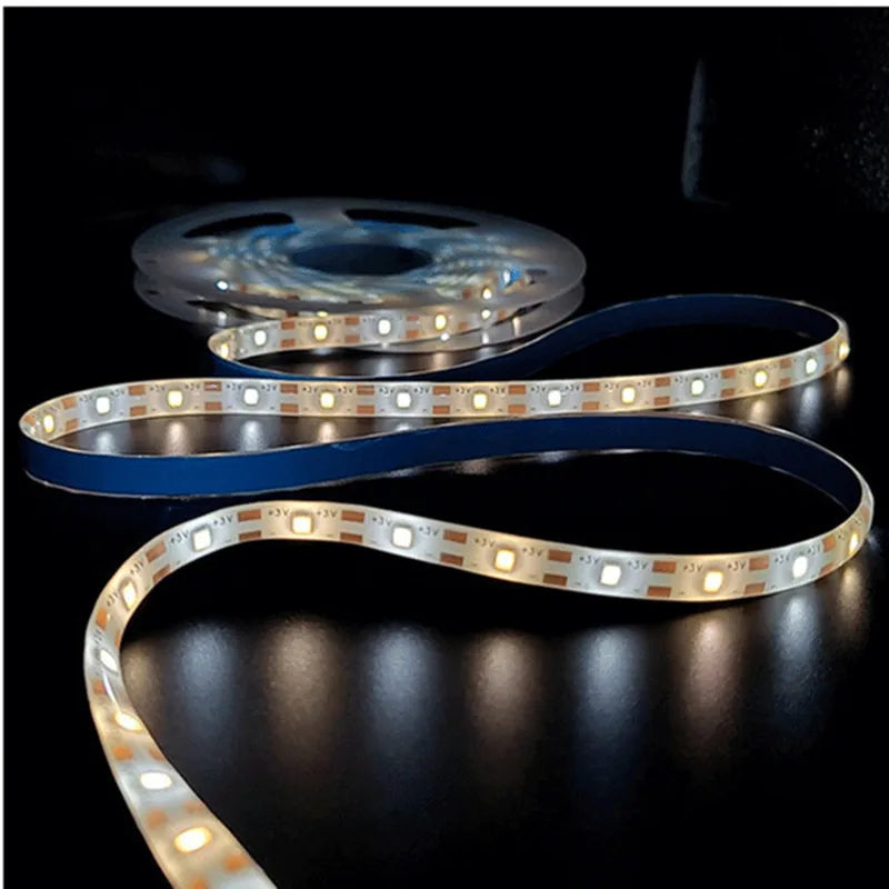 Solar Power LED Strip Light, Color-changing LED strip lights with remote control, waterproof and perfect for decorative lighting around TVs, desktops, or screens.