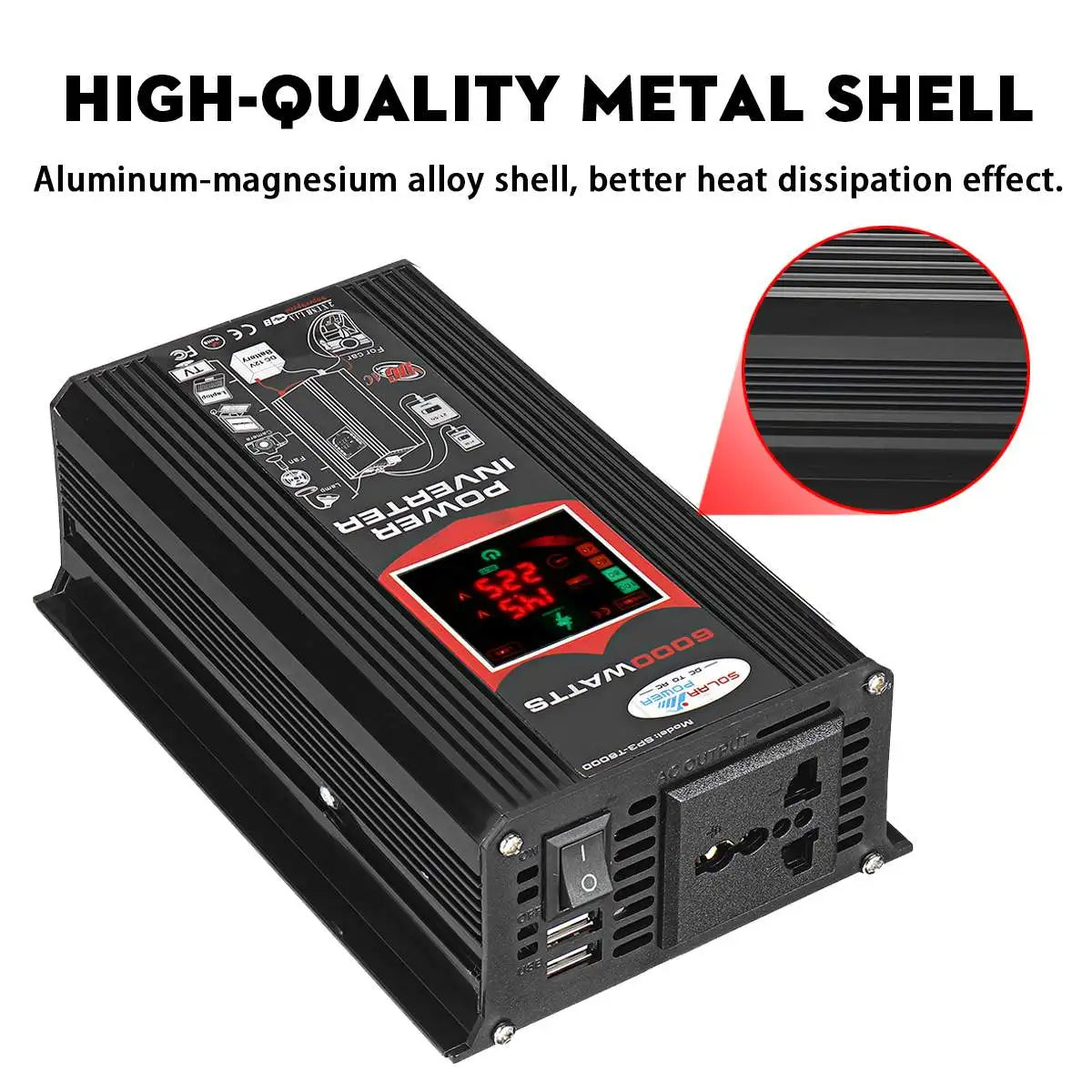 High-quality metal shell with aluminum-magnesium alloy for improved heat dissipation and durability.
