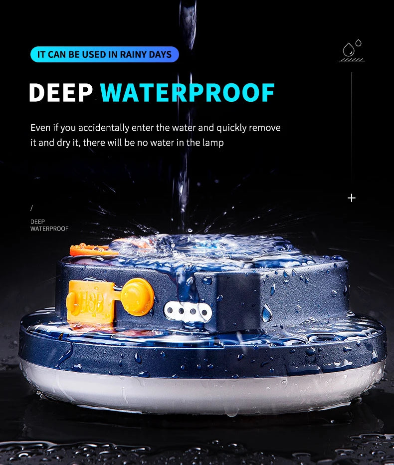 Water-resistant lantern that can be used underwater and withstands accidental immersion.