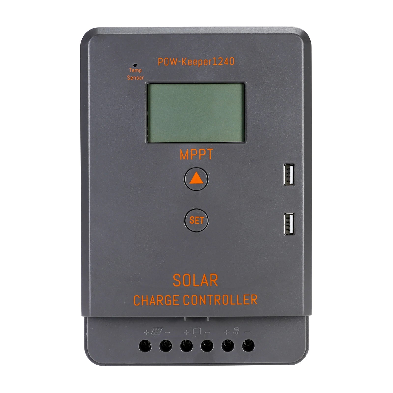 MPPT Solar Charge Controller, Solar charge controller with temp sensor and LCD display for charging batteries up to 12V/40A or 24V/20A.