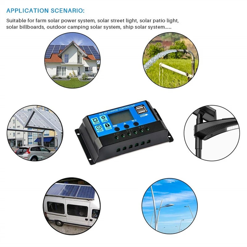 Off-grid power solutions for farms, outdoor lighting, billboards, and camping/shipboard use.