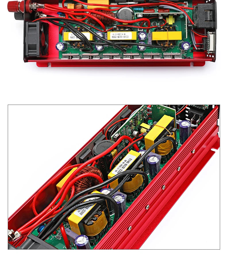 Pure Sine Wave Inverter, Inverter converts pure sine wave DC power from solar panels to AC power for household use.