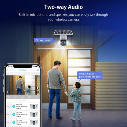 SHIWOJIA ST-518 Solar Camera - Wifi Outdoor Wireless Cctv Cloud H265 Solar Power Garden Lights Security Surveillance Battery Cam